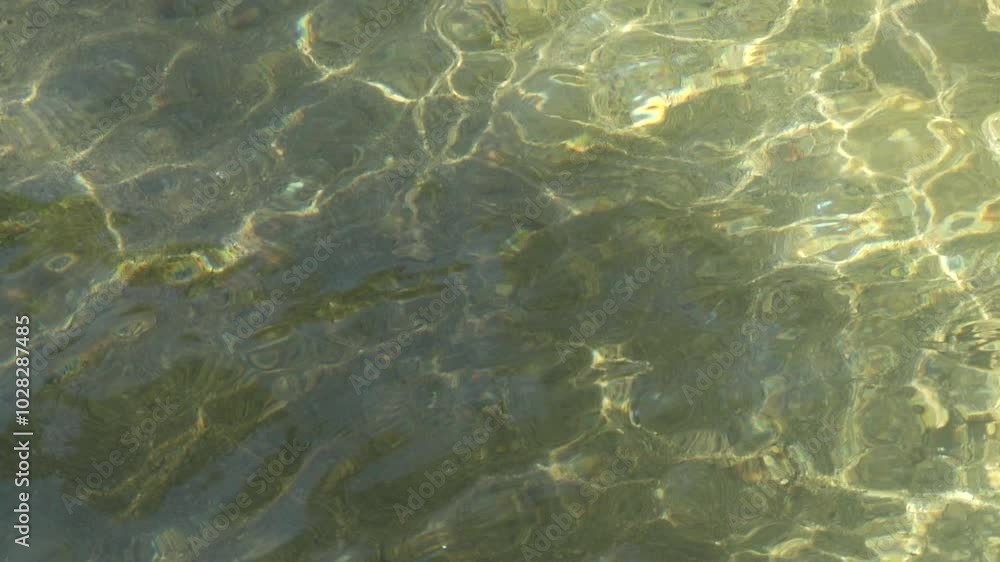 Water surface, ripples and sun shining through, slow motion 120p slowed to 24p Water surface, ripples and sun shining through, slow motion 120p slowed to 24p