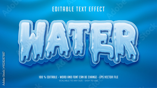 water editable text effect