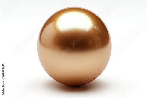 Shiny Gold Sphere Clip Art - Metallic 3D Ball with Reflections