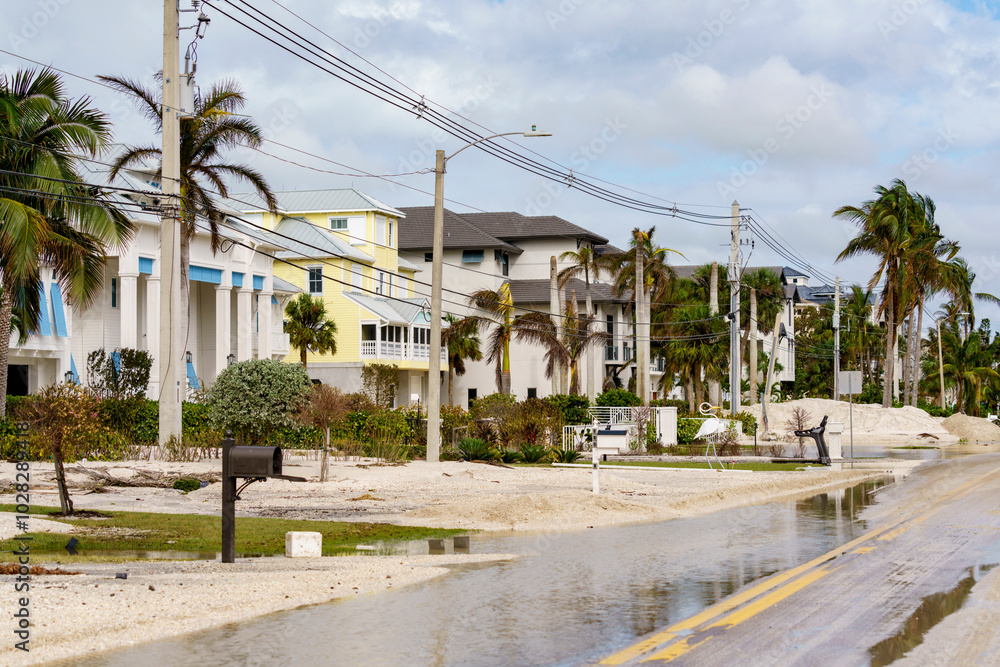 Luxury homes flooded after high storm surge from Hurricane Milton 2024 Luxury homes flooded after high storm surge from Hurricane Milton 2024