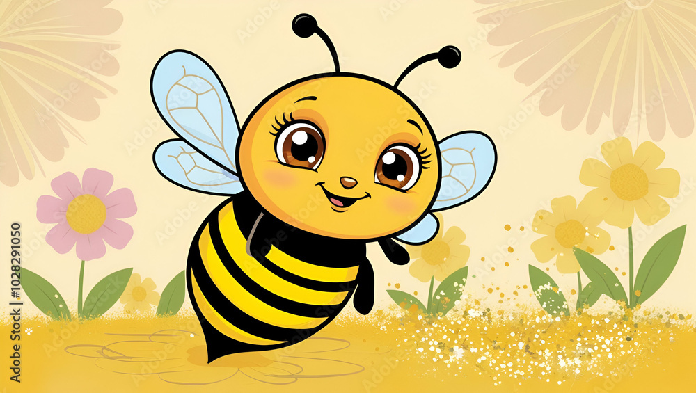 cartoon illustration of an adorable honey ai generative cartoon illustration of an adorable honey ai generative