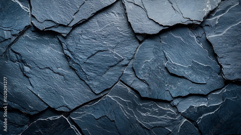Dark navy blue stone texture background Top view Copy space : Generative AI Dark navy blue stone texture background Top view Copy space : Generative AI