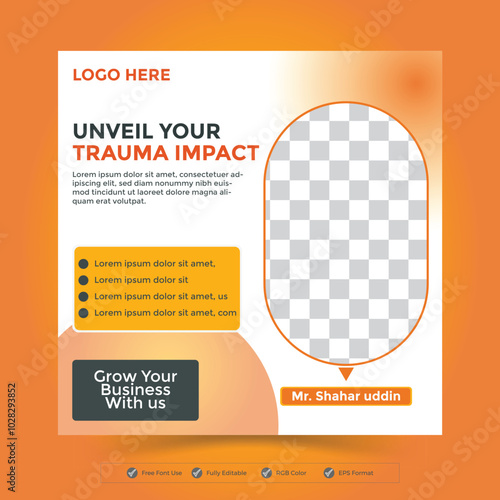 Social media poster design template