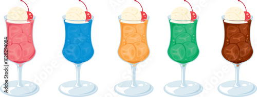Basic RGBクリームソーダ_イラスト_チェリーセット