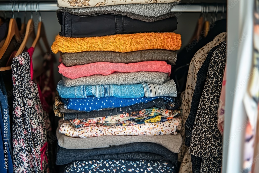Donating Decluttering And Cleaning Up Wardrobe, Generative AI