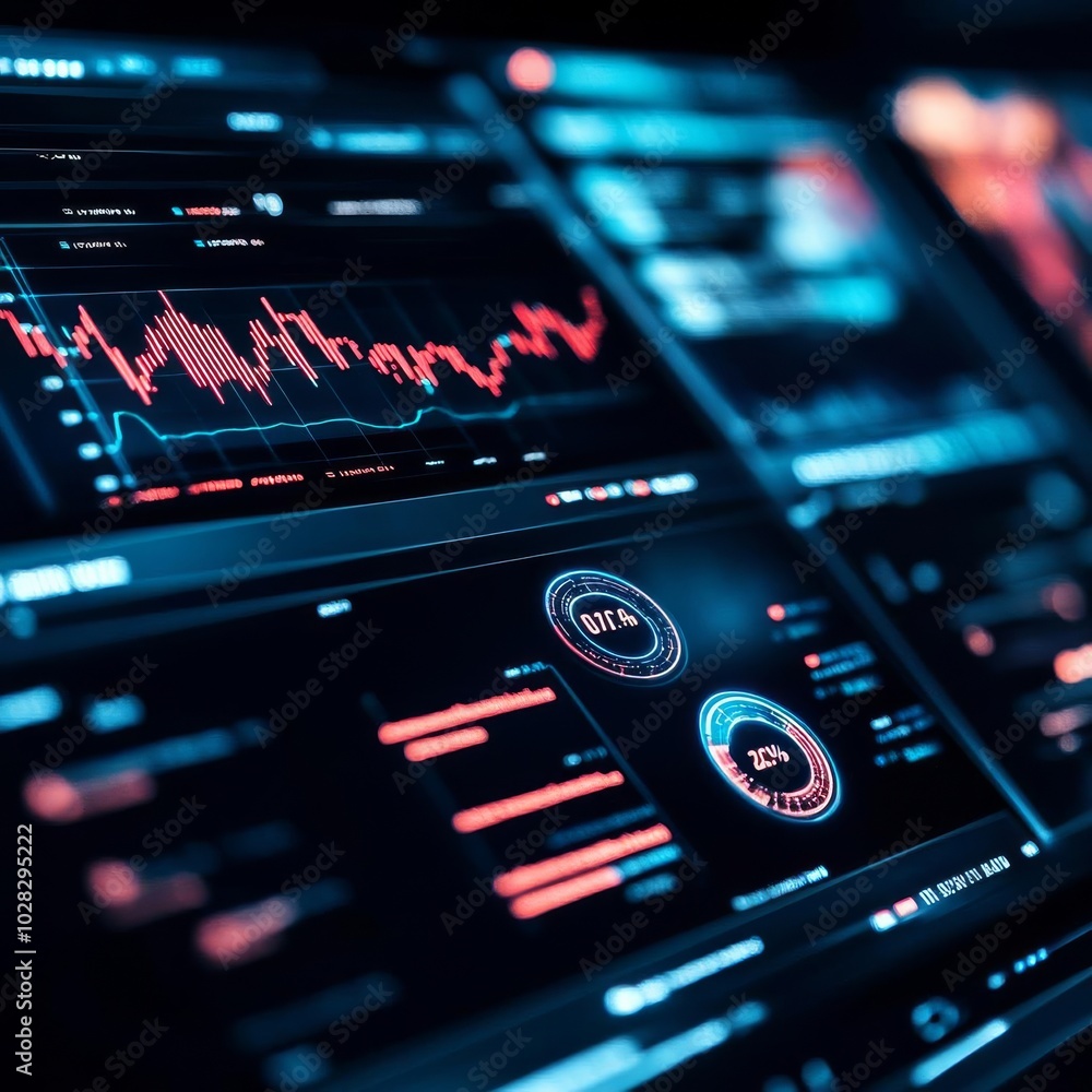 Blockchain analytics, holographic charts, futuristic setting, dark ambiance Blockchain analytics, holographic charts, futuristic setting, dark ambiance