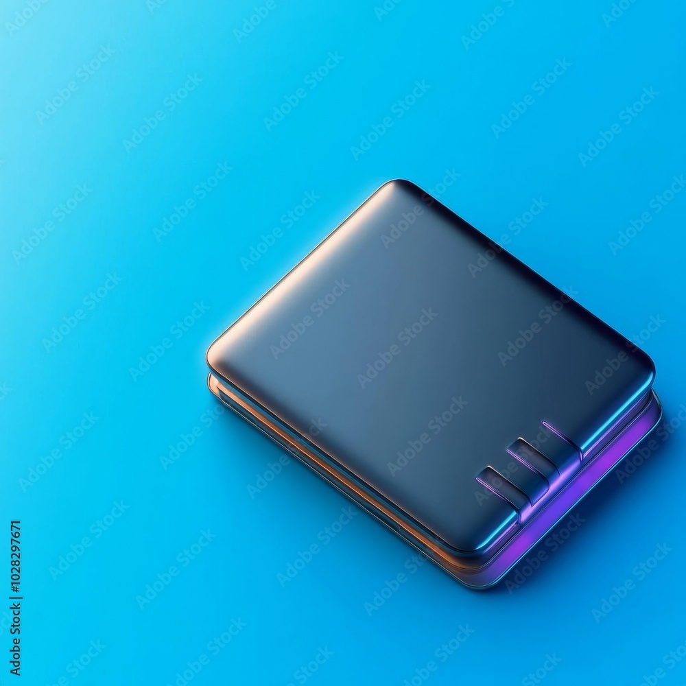 Crypto assets, holographic wallet, futuristic finance, blue hues Crypto assets, holographic wallet, futuristic finance, blue hues