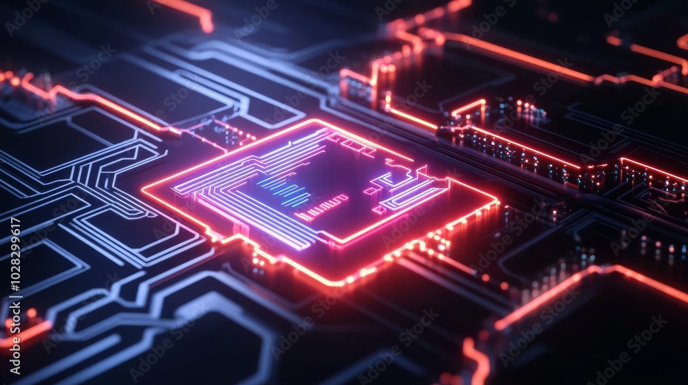 Digital assets ledger, neon circuits, sleek tech, dark space Digital assets ledger, neon circuits, sleek tech, dark space