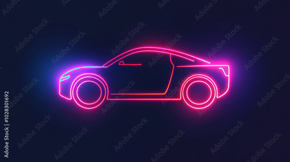 A simple, outlined icon of a car brake. The icon is made with thin lines and looks like a neon sign. It's perfect for use in illustrations or designs about cars and safety. A simple, outlined icon of a car brake. The icon is made with thin lines and looks like a neon sign. It's perfect for use in illustrations or designs about cars and safety.