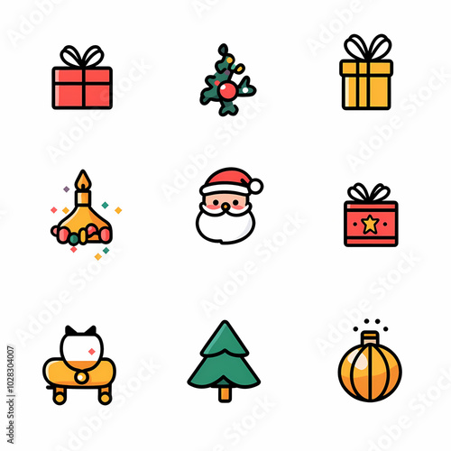 Chrismas icon, Chrismas sticker, Chrismas vector,Snow