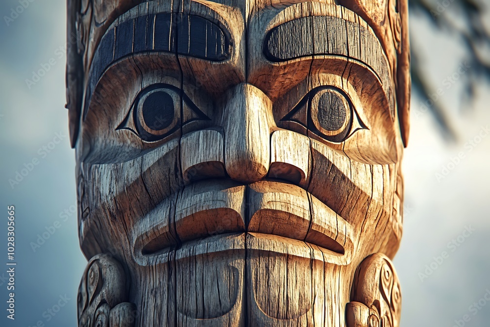 totem pole in the city totem pole in the city