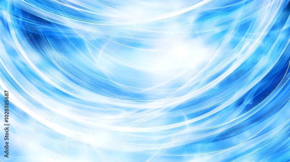 Mesmerizing Modern Abstract Wave Pattern in Serene Blue Tones with Ample Copy Space Mesmerizing Modern Abstract Wave Pattern in Serene Blue Tones with Ample Copy Space