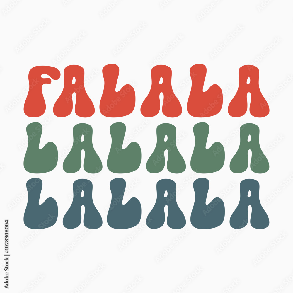 Fa la la la la SVG retro t shirt design vector sublimation Fa la la la la SVG retro t shirt design vector sublimation