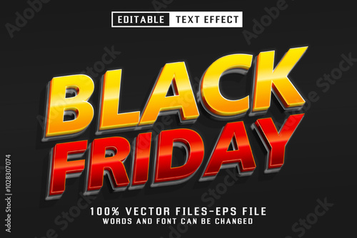 Black Friday 3d Text - Editable Text Effect