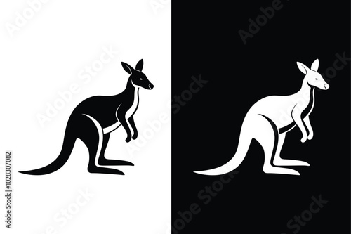 Elegant Kangaroo Icon Vector. Perfect for Logos & Branding