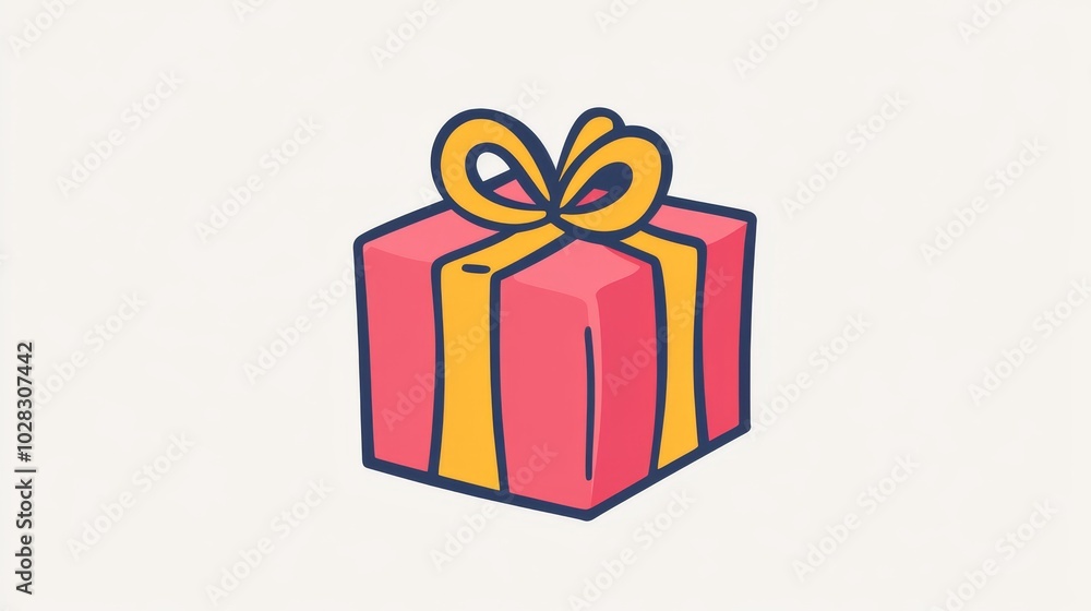 A simple outline drawing of a gift box, perfect for a business logo or website. You can easily change the colors and the thickness of the lines. A simple outline drawing of a gift box, perfect for a business logo or website. You can easily change the colors and the thickness of the lines.