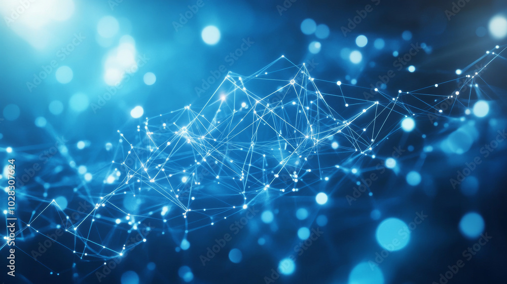 A futuristic blue background with a network of lines and dots representing modern technology and connectivity. A futuristic blue background with a network of lines and dots representing modern technology and connectivity.