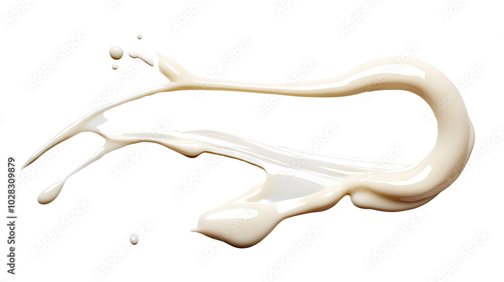 Sun lotion spilled, tanning cream puddle, white skincare product isolated on white, top view, clipping path Sun lotion spilled, tanning cream puddle, white skincare product isolated on white, top view, clipping path