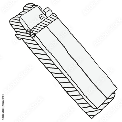 illustration of pencil and eraser matches lying around