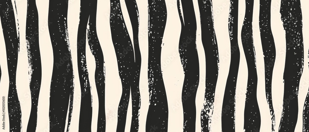 A zebra print with black and white stripes A zebra print with black and white stripes