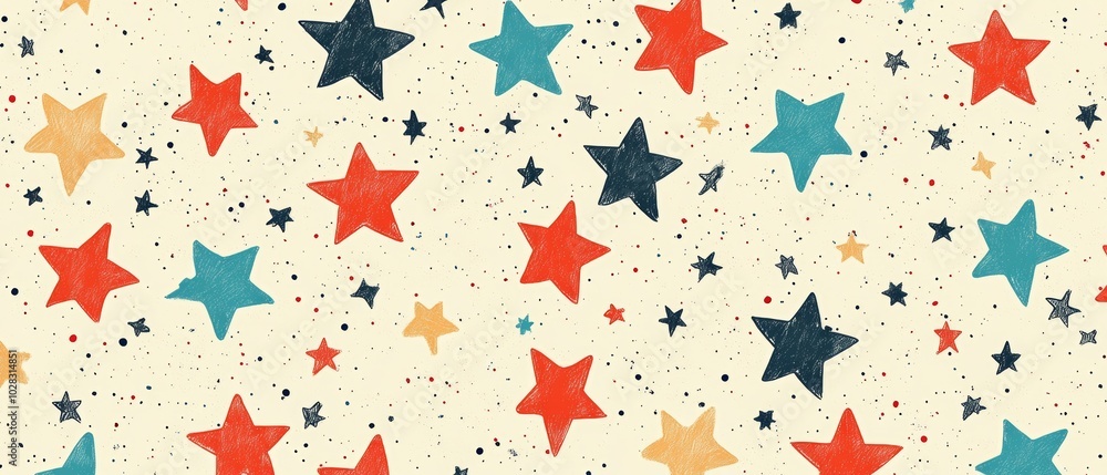 A colorful star pattern with a lot of stars A colorful star pattern with a lot of stars