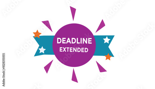 Deadline extended Countdown number banner templates. time icon. Vector Illustration 