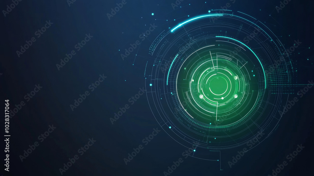 A futuristic, digital design featuring a green and blue circle, representing technology and health. The design is clean and modern, with space for adding text. A futuristic, digital design featuring a green and blue circle, representing technology and health. The design is clean and modern, with space for adding text.