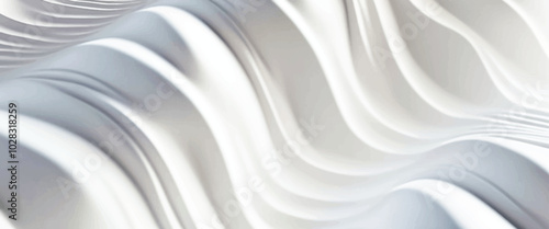Wavy volumetric abstract monochrome pattern. Vector illustration	
