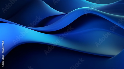 Futuristic abstract background with flowing shapes. vibrant abstract waves in blue and red tones gracefully flowing against a dark background creating a dynamic visual effect
