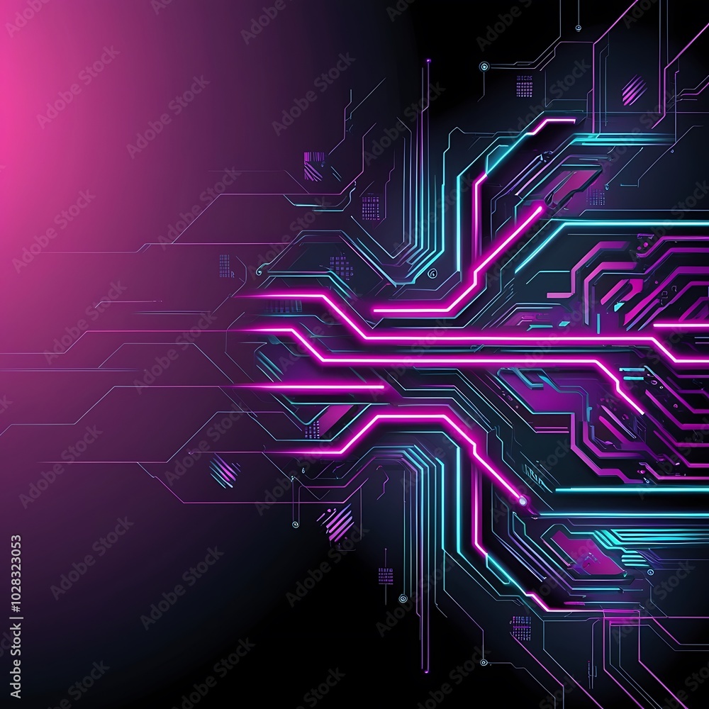 A futuristic Circuit vector illustration with a dark gradient background transitioning purple background Wallpaper, Photo for Social Media x, Instagram, Facebook post. Ai Generated A futuristic Circuit vector illustration with a dark gradient background transitioning purple background Wallpaper, Photo for Social Media x, Instagram, Facebook post. Ai Generated