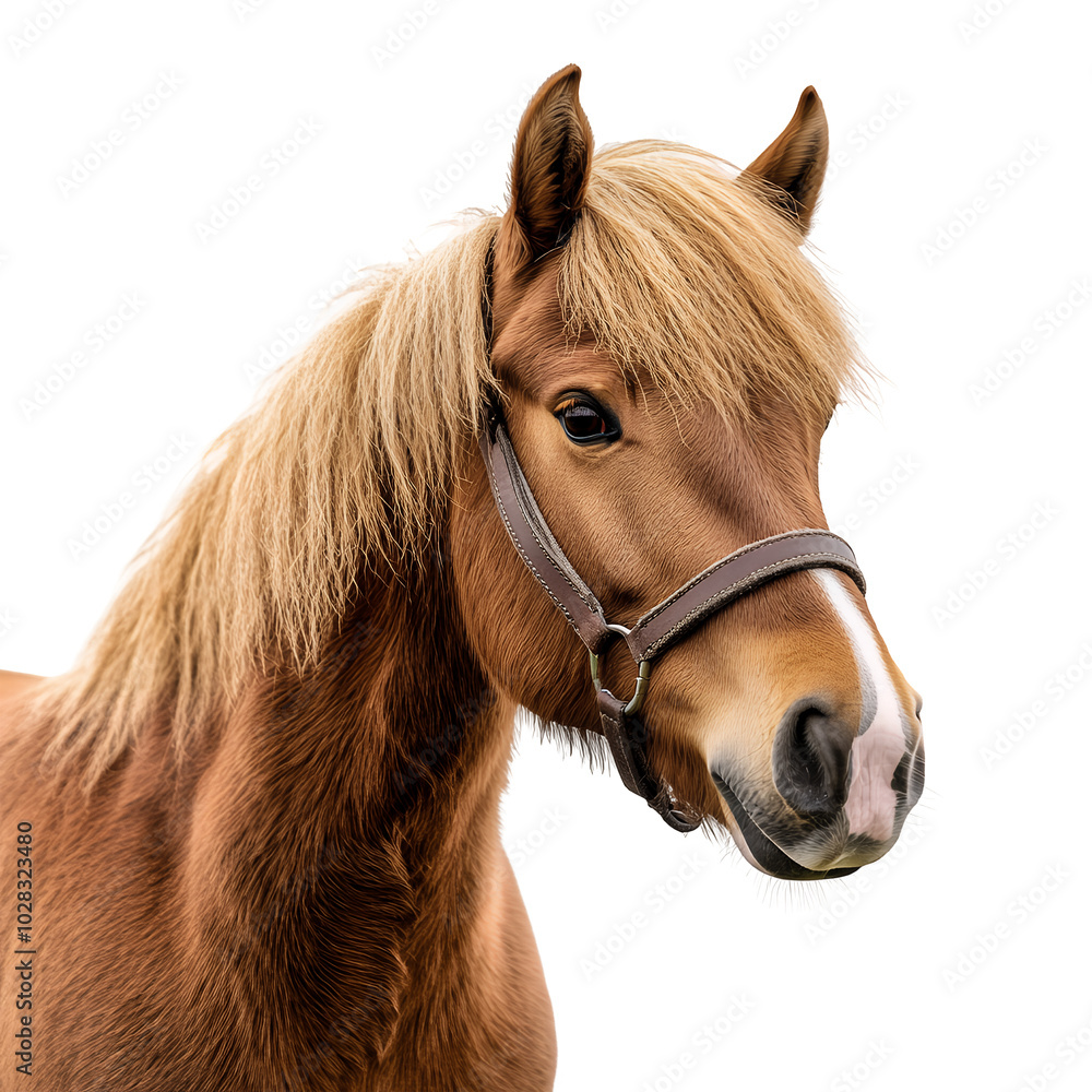 Fototapeta premium Beautiful Brown Horse Isolated on Transparent Background