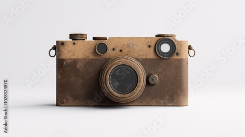 Timeless Treasure: A weathered vintage camera, a relic of bygone photographic adventures, evokes nostalgia and the enduring spirit of capturing memories.