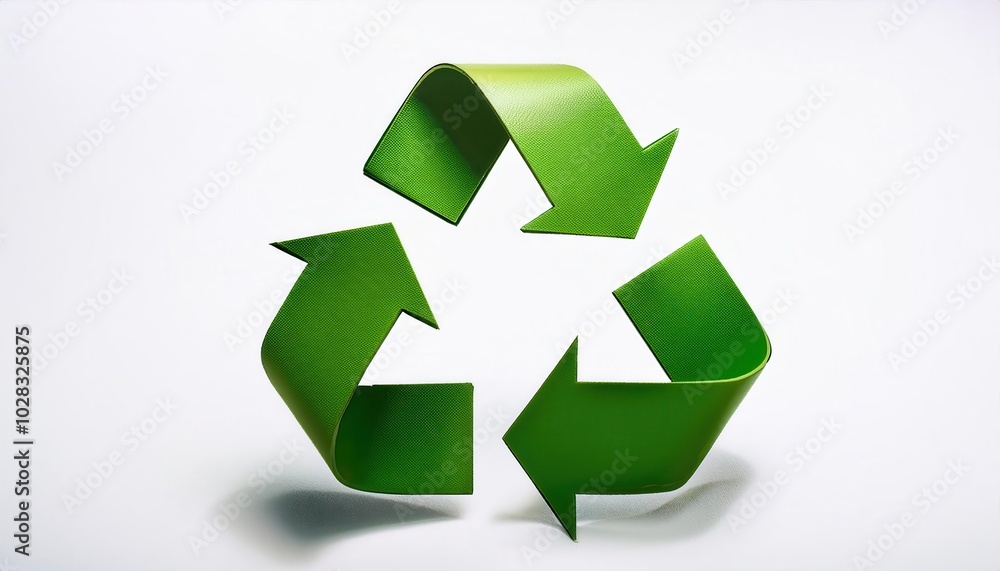 3D Leaf Textured Green Recycling Arrows Representing Sustainable Waste Management for Eco Friendly Campaigns, Renewable Energy Initiatives, and Environmental Branding 3D Leaf Textured Green Recycling Arrows Representing Sustainable Waste Management for Eco Friendly Campaigns, Renewable Energy Initiatives, and Environmental Branding