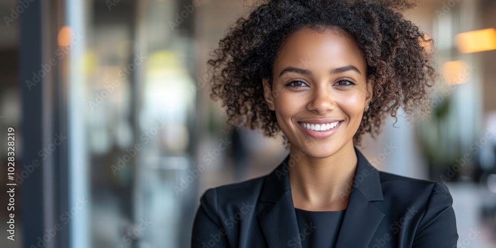 Young Happy Business Woman, Generative AI