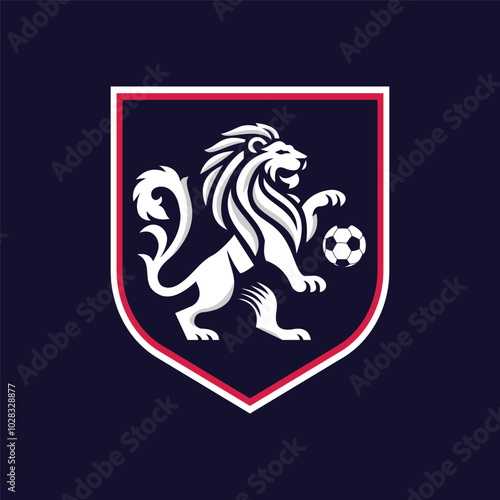  Lion in a Shield Football Logo