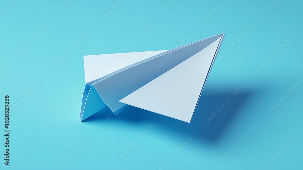 3D Paper Airplane Icon for Mobile Messaging Apps 3D Paper Airplane Icon for Mobile Messaging Apps
