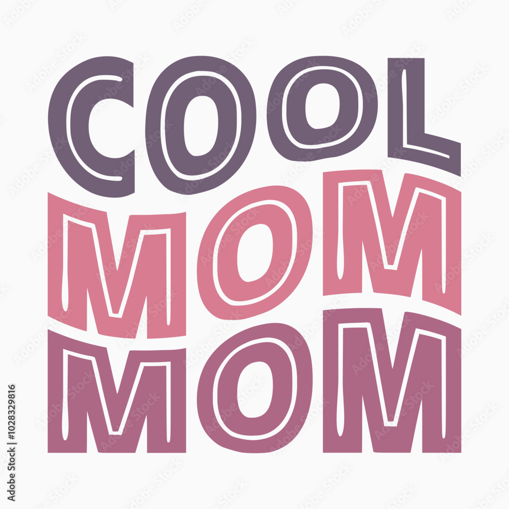 Cool mom retro t shirt design vector sublimation Cool mom retro t shirt design vector sublimation