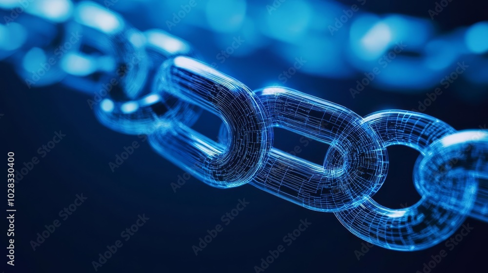 Digital blockchain, holographic network, vibrant blue tones, virtual innovation Digital blockchain, holographic network, vibrant blue tones, virtual innovation