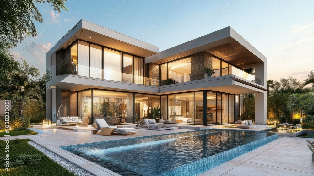 Fototapeta premium Modern villa in Dubai