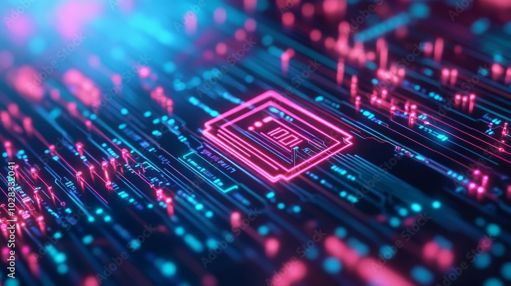 Holographic blockchain innovation, neon data flow, tech-driven environment, abstract Holographic blockchain innovation, neon data flow, tech-driven environment, abstract