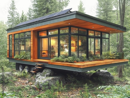 Tiny House Blueprint for Sustainable Off-Grid Lifestyle in Nature