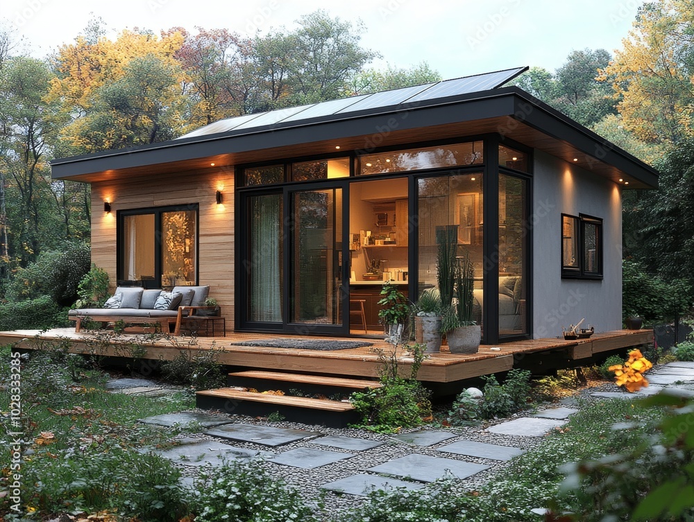 Tiny House Floor Plan with Open-Concept Living Space and Minimalist Design Tiny House Floor Plan with Open-Concept Living Space and Minimalist Design
