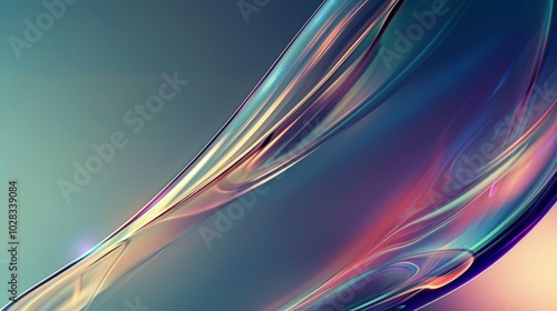 Wallpaper Abstract background forming wavy shapes with light effects and a colorful gradient