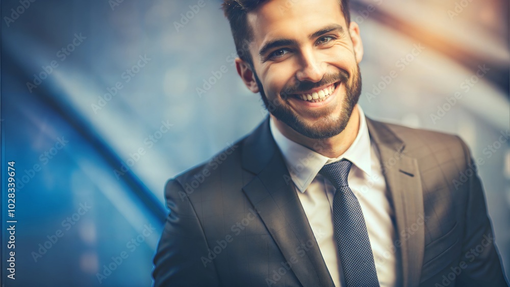 Happy businessman smiling confidently against a pastel background
Happy businessman smiling confidently against a pastel background