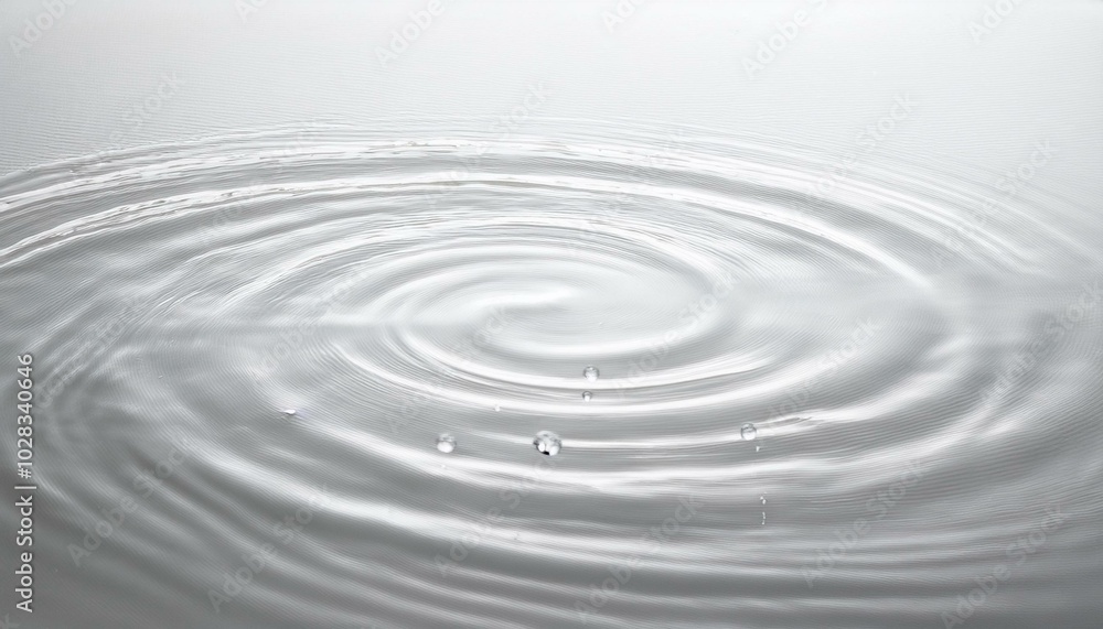 An abstract swirl of white water, forming a loose spiral with fine mist and droplets, center An abstract swirl of white water, forming a loose spiral with fine mist and droplets, center