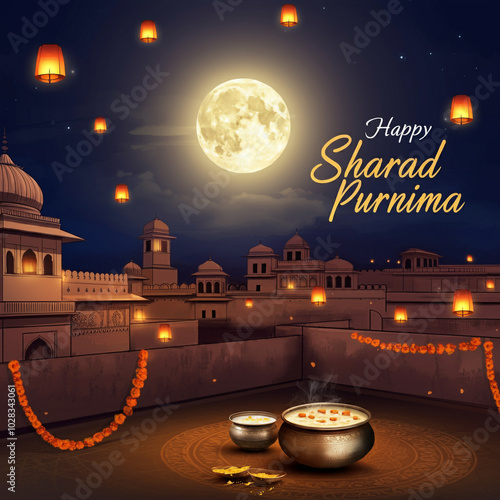 "Happy Sharad Purnima" with...