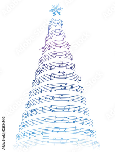 音符のクリスマスツリー　Christmastree　music