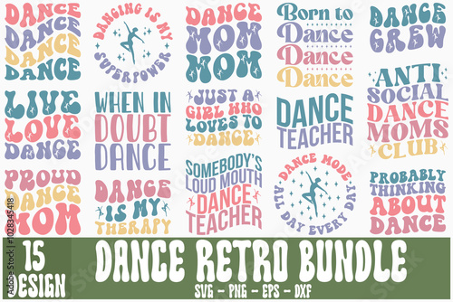 Dance Retro Bundle SVG retro t shirt design sublimation