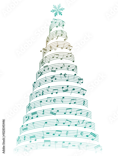 音符のクリスマスツリー　Christmastree　music