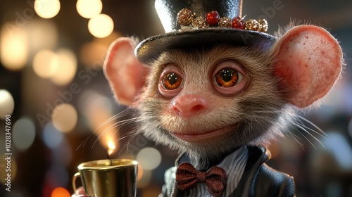 Funny New Year's character.